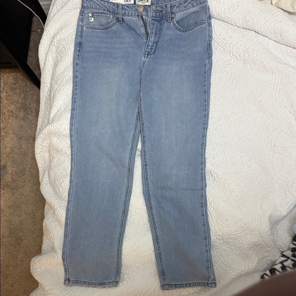 Seven7 Women's Light Blue Straight Leg Jeans
